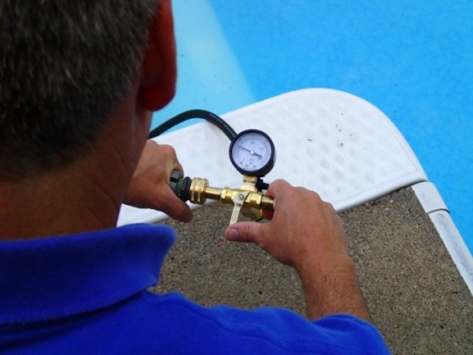 Pool Leak Detection pressure testing