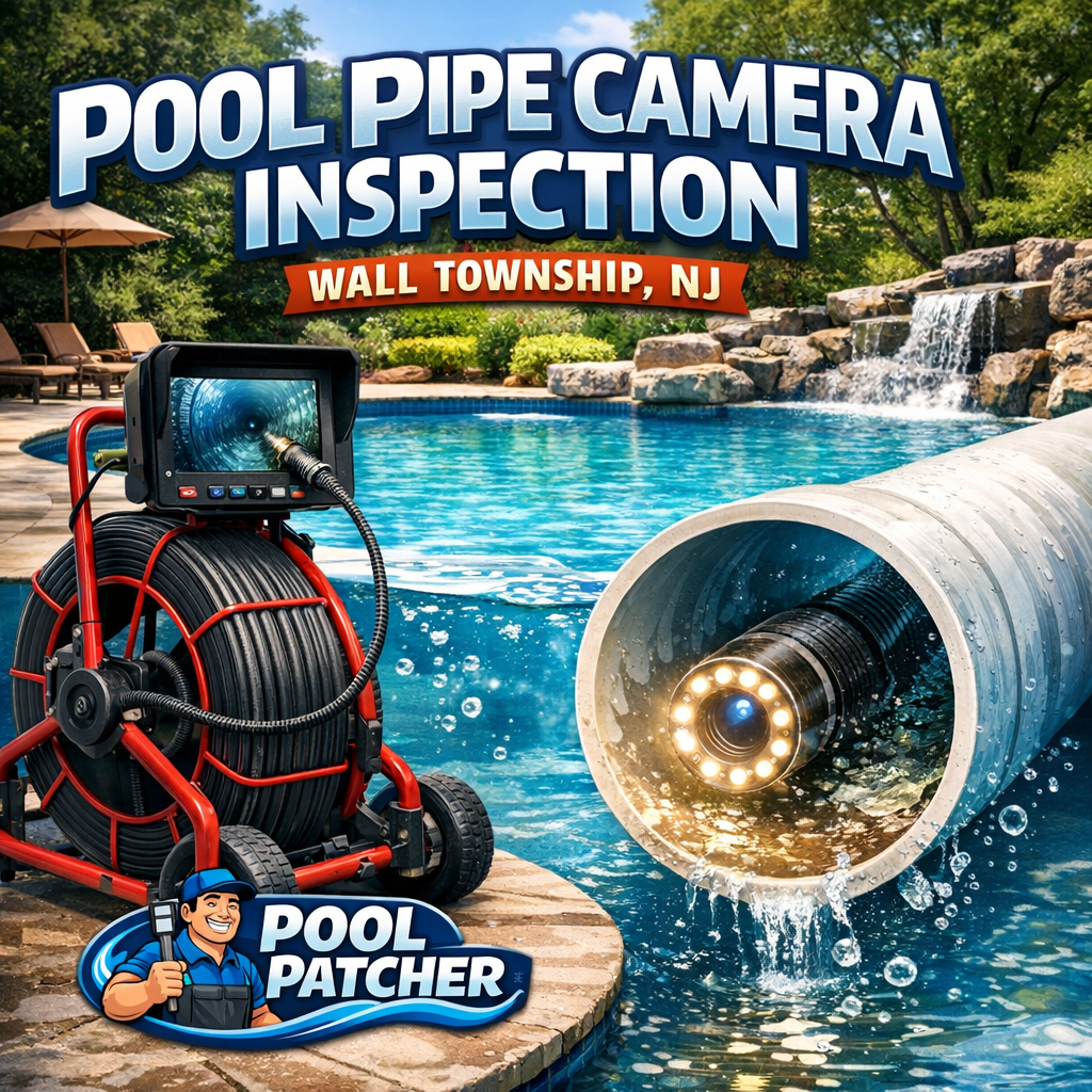 Technician using a camera to inspect pool pipes in Wall Township, NJ, ensuring clear and safe plumbing.