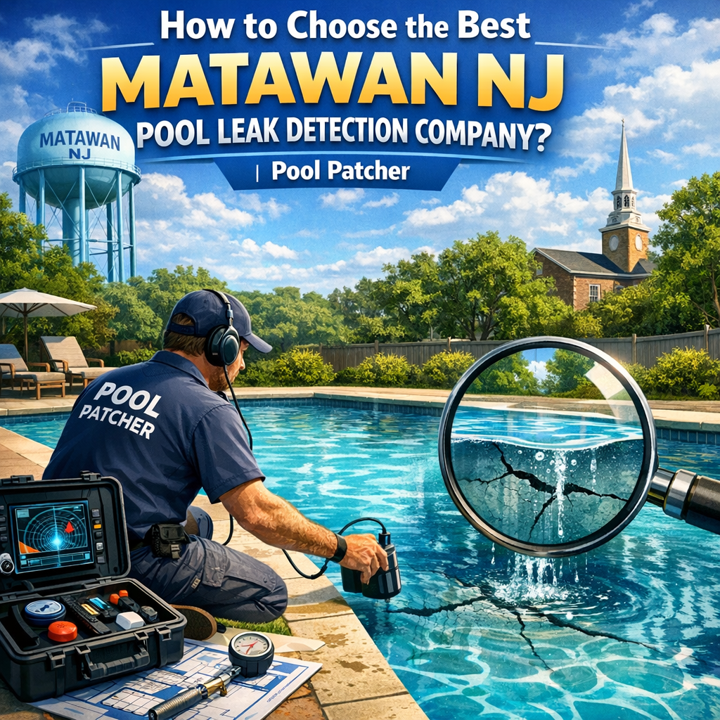 Diagram showing step-by-step guide to choosing the best Matawan NJ pool leak detection company.